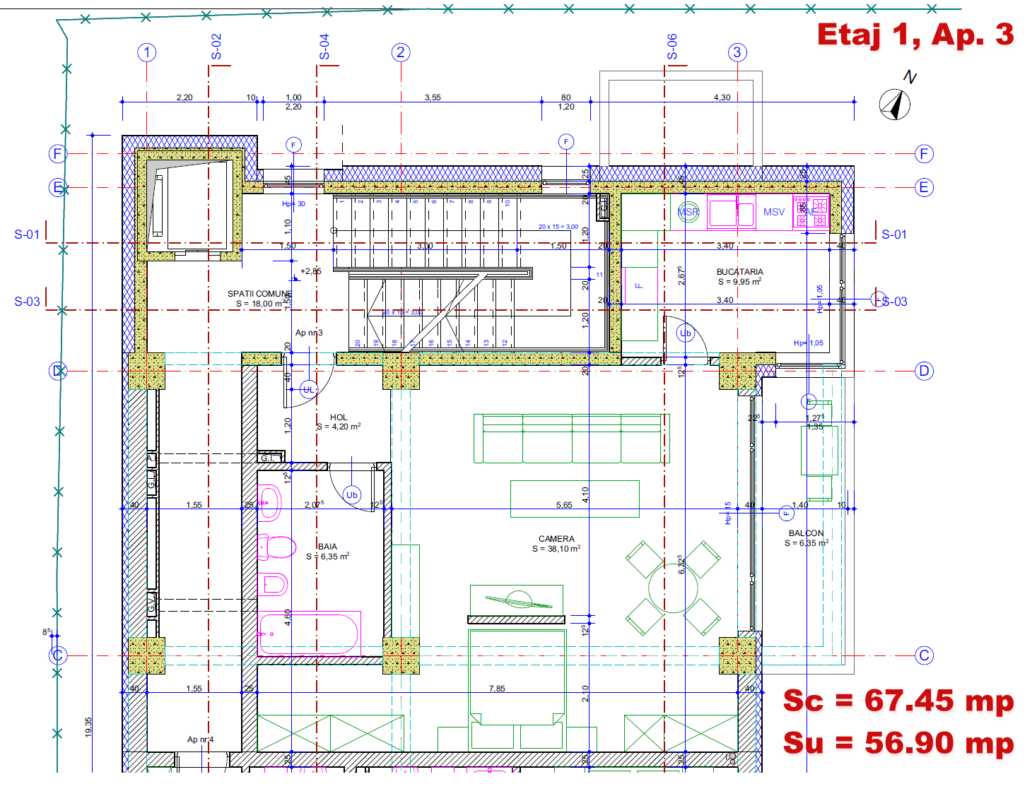 Apartament #3 – Faza 1 – Etaj 1