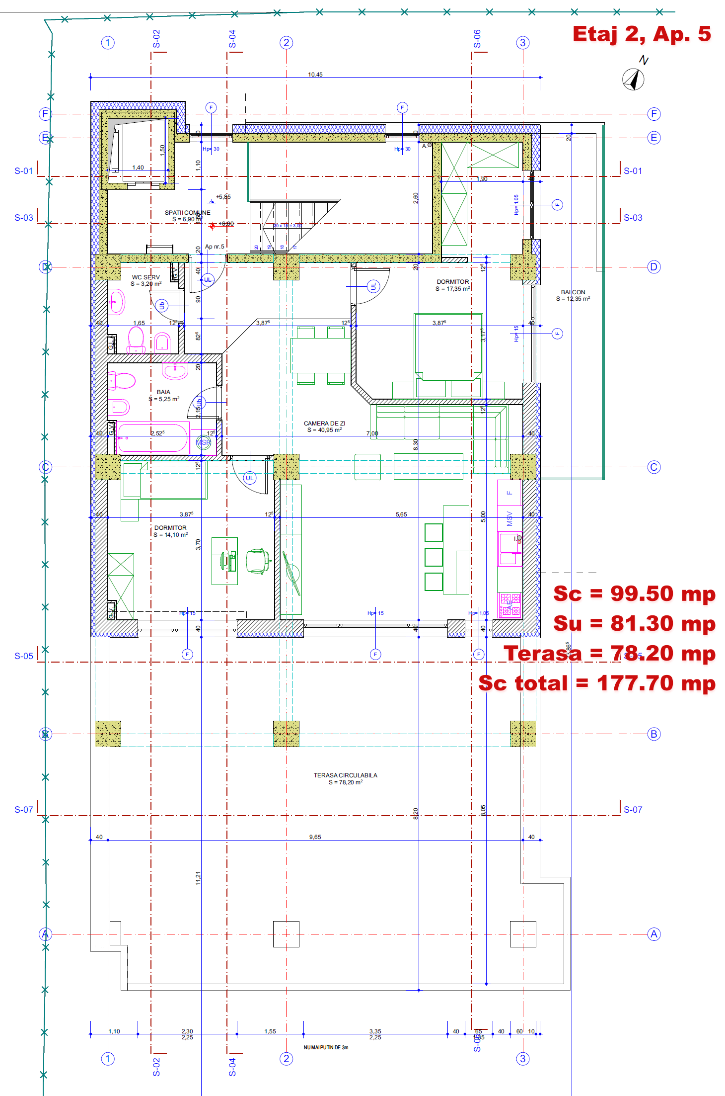 Apartament 5 – Faza 1 – Etaj 2